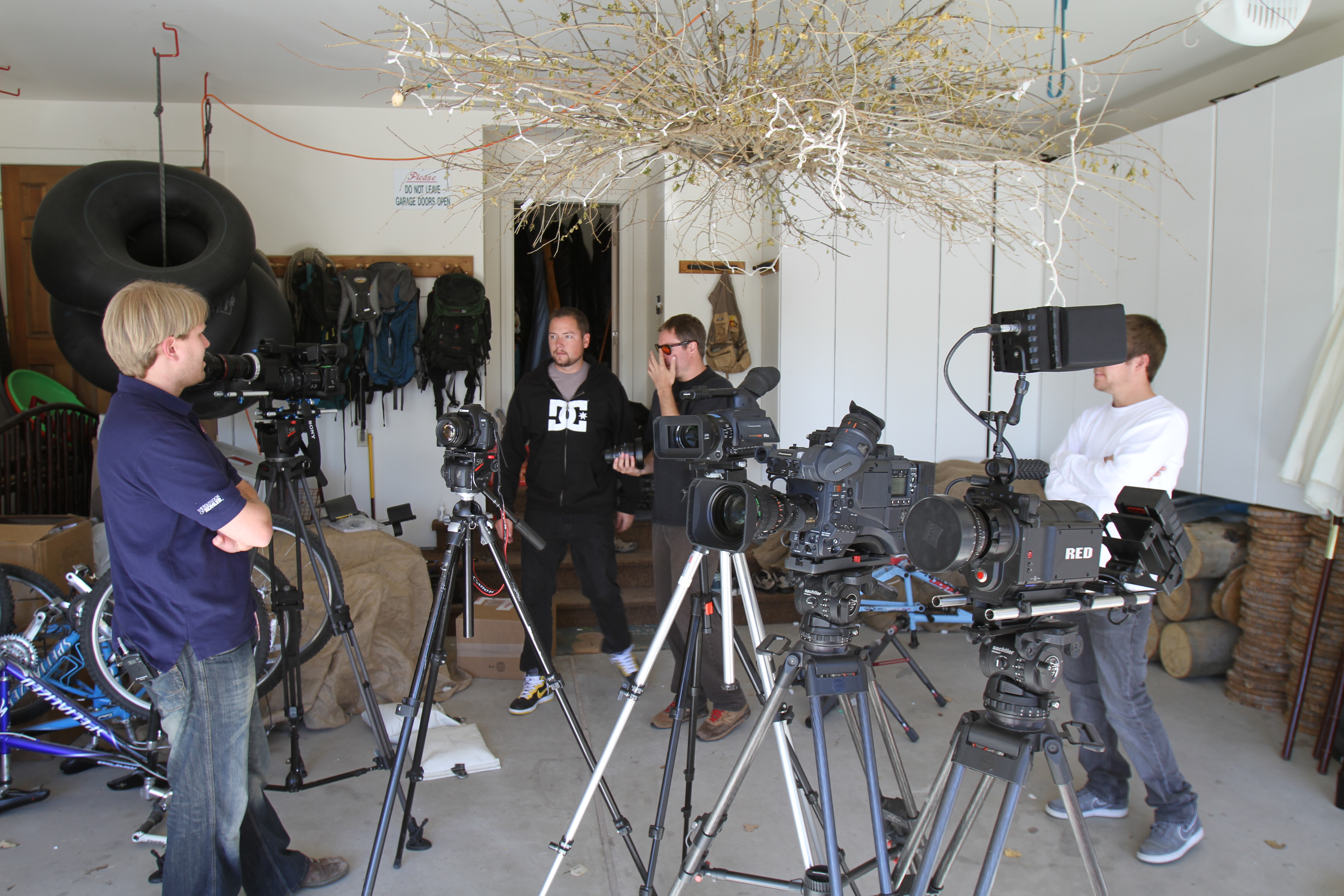 20091016_0048 Left to Right: Me, Sony EX1 with Letus Elite, Canon 5D, Curt Morgan, Jarrod Slater, Panasonic HVX200 and Varicam 3700, RED One